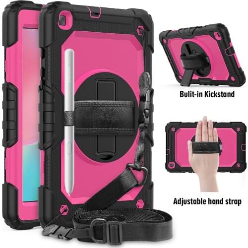 Kids Safe Silicone Case for Samsung Galaxy Tab A 8.0 2019 SM-T290 T295 Tablet Shockproof Heavy Duty Hard Hand Stand Holder Cover