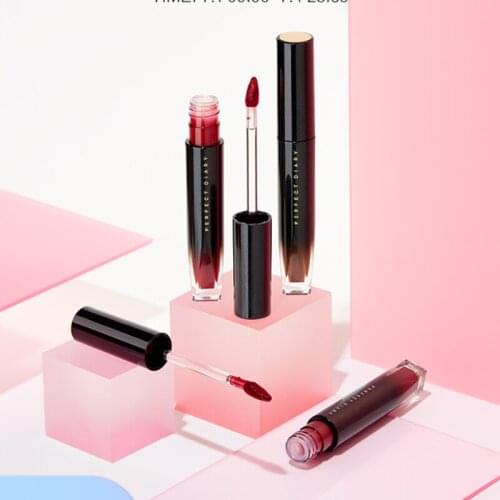 TTPERFECT DIARY Small Wine Tube Water Light Lip Lacquer Joint Name New Color LipGloss and LipGloss Lipstick Lasting Moisturizing
