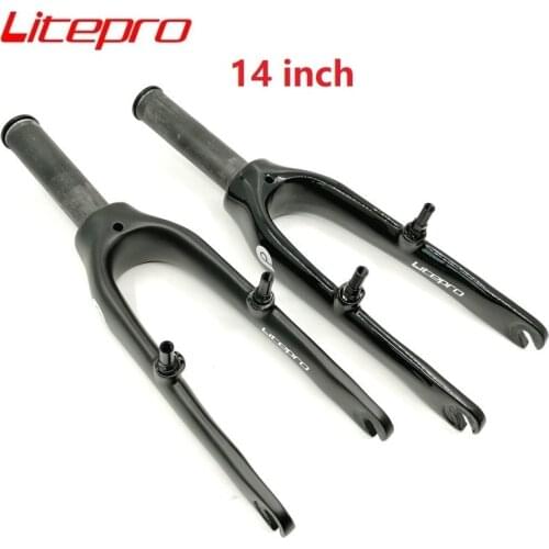 Litepro 14 Inch Folding Bike Carbon Fiber Fork 74mm Bicycle Carbon Fork 412 K3 Folding Bicycle Cycling Parts