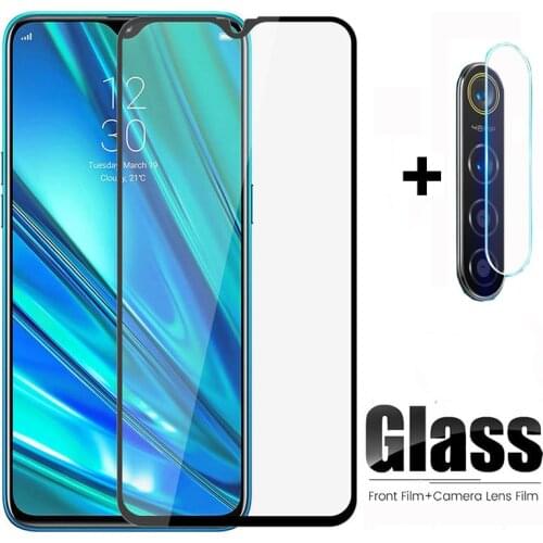 2 in 1 Tempered Glass On the For OPPO Realme 5 Pro 5Pro Camera Lens Protection Film Screen protector For Realme Q 6.3" glass