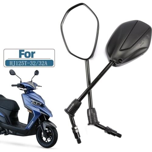 10mm Electric Motorcycle Rearview Mirrors,For SUZUKI Haojue Super Eagle HJ125T-32-32A,Rear View Mirrors Back Side