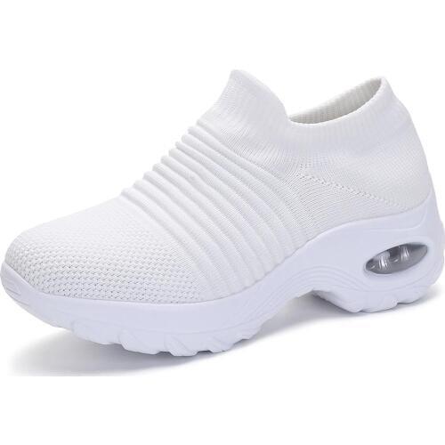 Women Dance Show Breathable Sneakers Walking Shoes Casual Mesh Trainers Gym Fitness Sport Wedge Shoes