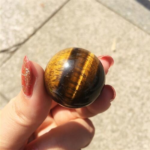 1Pcs Yellow natural tiger eye stone sphere energy quartz crystal ball reiki healing spar help with meditation 20-22mm
