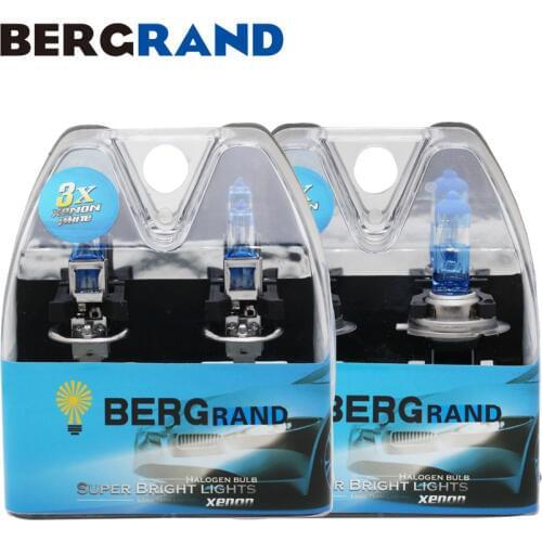 12V luz H1 H7 55W Halogen Lamp Xenon 4300K Near Far Beam Car Light Bulb Super Vision Ultra Head Lamp Fog Lights bombillas coches