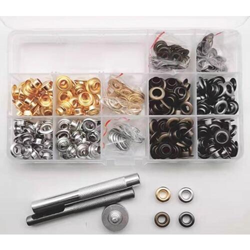 240sets Metal Eyelets with Grommet Dia.6mm for belt buckle clothing decoration buckle hollow rivet eye button