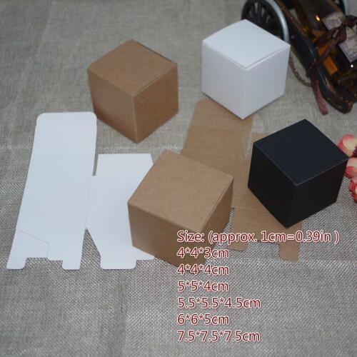 50pcs/lot 4x3cm 5x4cm Kraft Paper Gift Packaging Boxes For Cosmetic Bottle Craft Toy Candy Free Shipping 3 Colors Cardpaper Box