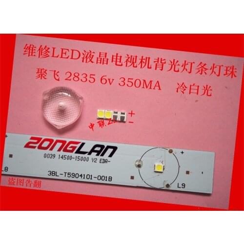 500pcs 01.JT.2835BPWS2-C JUFEI LED Backlight 1W 6V 96LM Cool white LCD Backlight 1210 3528 2835 for TV TV Application