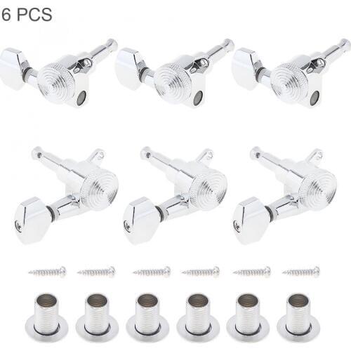 6pcs/lot Guitar Tuning Pegs 6R Locking Tuner Square Head All Closed Machine Head Guitar Accessories