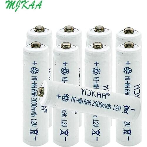 MJKAA 2000mAh NI-MH 1.2V AAA Rechargeable Battery for Camera Toys Remote Controls Radios Torches Clocks Toys 3A Batteries