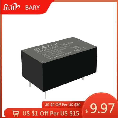 AC-DC Buck Isolation Module Switching Power Supply 110V 220V To 12V 3A 24V 1.5A 36W AM21-36W ACDC Signal Output AM21-36W12V