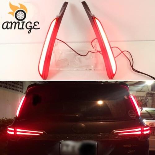 AMIGE Car LED Tail Lights For Toyota Fortuner 2015 2016 2017 Rear Fog Lamp Brake Reflector Bumper Lamps Signal Reverse Taillight