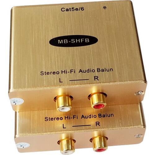 Cat5 Analog RCA AV Audio Isolator Extender Up to 1KM Hum Killer Hi-Fi Audio Extender