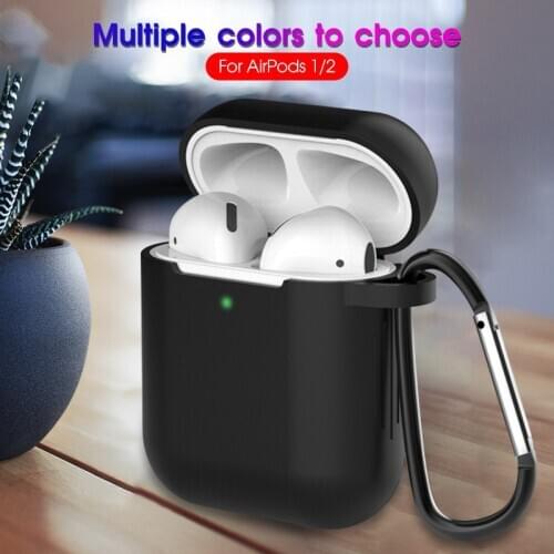 Case For Airpods 2/1 cover wireless Bluetooth headset Air Pods case soft silicone protective cover AirPod Pro Case with keychai