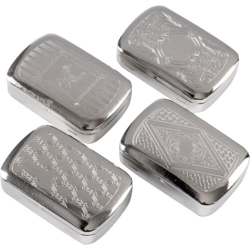 Personality Tobacco Case Silver Metal DIY Tobacco Holder Pocket Box Storage Smoking Accessories Gifts For Men Factory Wholesale