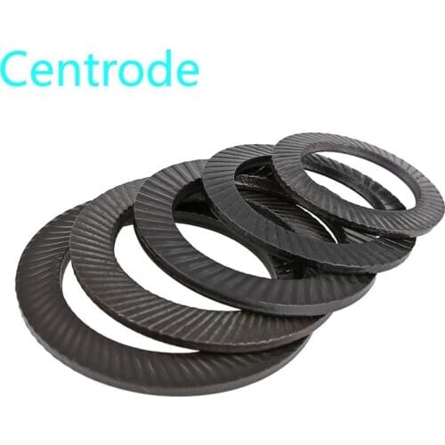 Spot 45 carbon steel black cone / double-sided / anti loose / locking / anti slip teeth / washer / gasket m18-m30 10PCS