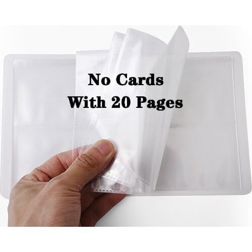 20Pages Cards Capacity Cards Holder Binders Albums For CCG MTG Magic Yugioh Board Games Cards book Sleeve Holder
