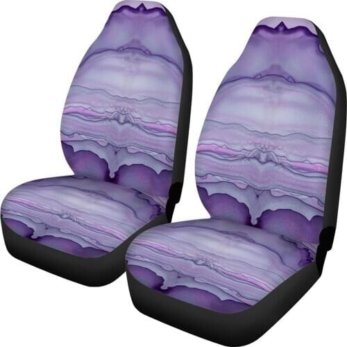 2Pcs Purple Design Car Seat Cover Driver Place Dirty Proof Sheet Auto Pew Protect Case SUV Seat Dustproof Cover