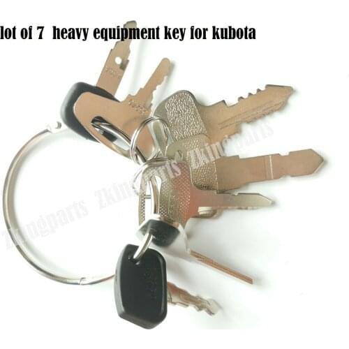 7pcs Heavy Equipment Key Set Construction Ignition Key Set Suit For Kubota