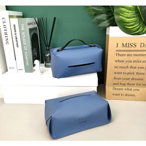Leather Tissue Box V Opening Tissue Holders Waterproof Tissue Bag Excellent Gift for friends Family