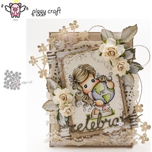 Piggy Craft metal cutting dies cut die mold Flower group decoration Scrapbook paper craft knife mould blade punch stencils dies