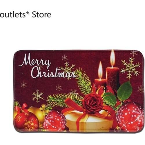 Cartoon Christmas Carpet Mat Door Mat Bathroom Rugs and Mat Set Living Room Mat