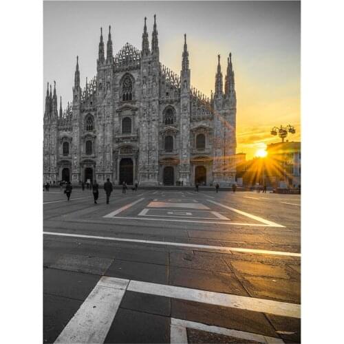 Photograph European Landscape DIY Cross Stitch Embroidery 11CT Kits Craft Needlework Set Cotton Thread Dropshipping