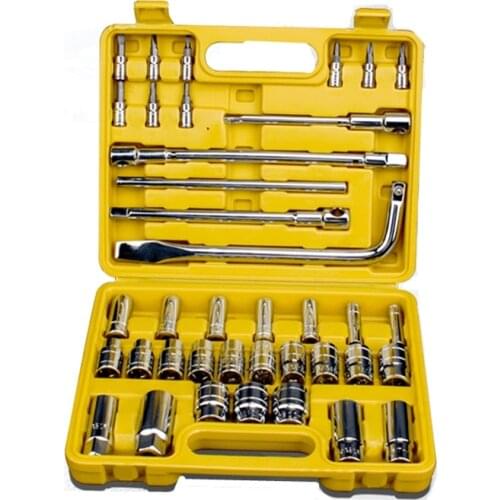 38pcs Car Repair Tool Set Socket Set extension pole post Wrench Combo Tools Kit Auto Repairing Tool