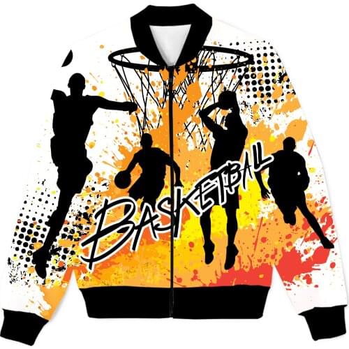 REAL American SIZE Basketball is Life Sublimation Print Zipper Up Jacket Plus SIze 4XL 5XL 6XL