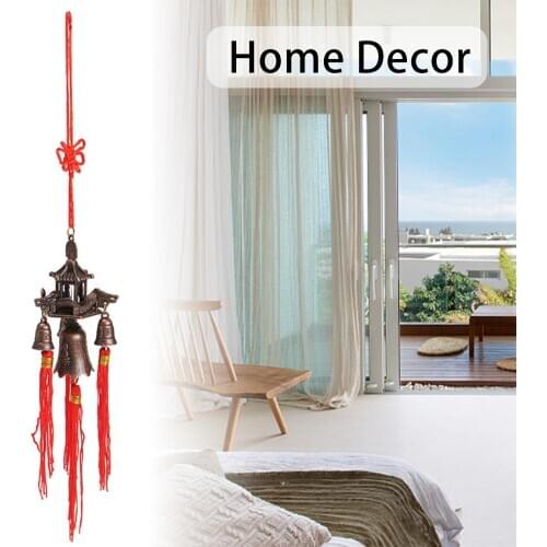 Retro Dak Bell Boeddhisme Opknoping Windgong Tempel Lucky Feng Shui Craft Chinese Knoop Zegen Voor Car Home Decor Gift