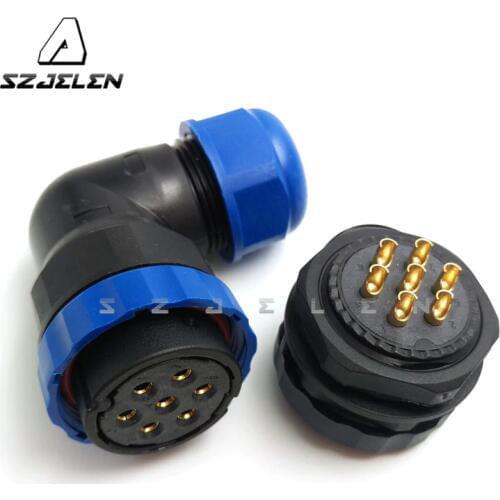 SD28TA-ZM, waterproof connector 7 pin,Panel Mount connectors, IP67, Industrial equipment Power cord connector plugs and sockets