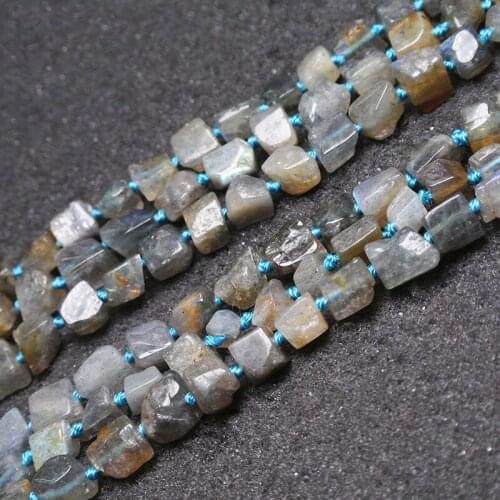 15mm Natural Freeform Gray Labradorite Beads For Jewelry Making Beads Bracelet For Women Gift 15'' DIY Beads Necklace Trinket