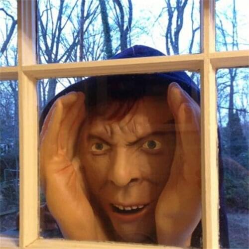 Scary Voyeur Statues Peeking Witch Peeper Horror Halloween Decoration 3D Window Stickers Mischief Spooky Party Decoration 2021