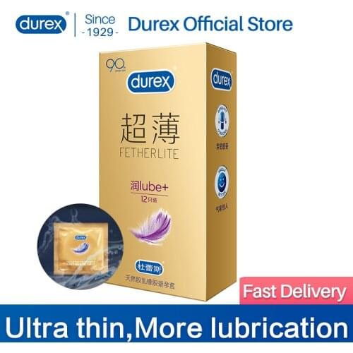 Durex Ultra Thin Lubricated Condoms for Men Sleeve for penis Intimate goods For sex toys for a couple/adults