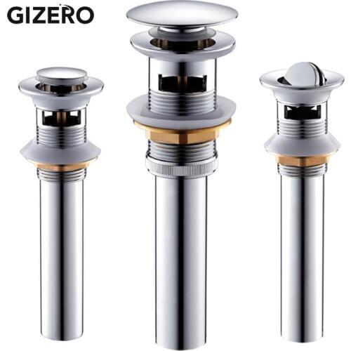 Basin Pop-Up Drain Chrome Polish Copper Brass With Overflow Bathroom Accessories Vanity Sink Waste Drainer ZR2017