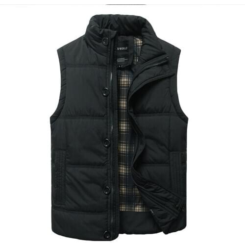 Thickened Autumn/Winter down cotton vest for men casual Korean cotton-padded jacket warm slimming vest size M-3XL
