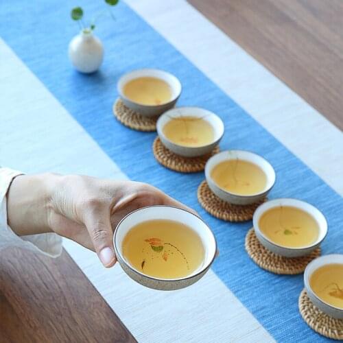 Vintage Chinese Tea Cup Set Ceramic Gift Luxury Portable Kung Fu Tea Set Handmade Porcelain Taza De Te Household Products DG50TC