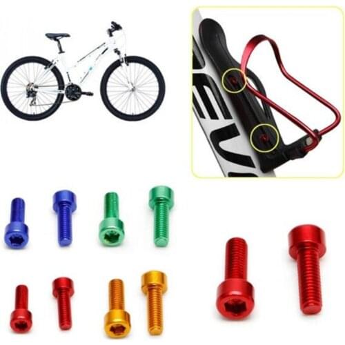 1 Pair Bike Water Bottle Cage Bolts Aluminium Alloy Hex Socket Tapping Screws