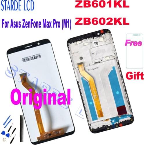 5.99" Replacement For Asus ZenFone Max Pro (M1) ZB601KL ZB602KL LCD Display Touch Panel Glass Screen Digitizer Assembly Frame