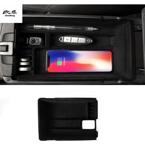 1lot Mobile phone wireless charging Central Armrest storage box for 2014-2018 Nissan X-TRAIL T32