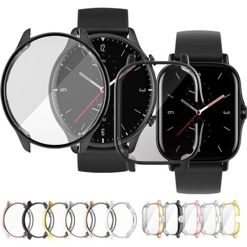 TPU Soft Screen Glass Protector Case Shell Frame For Amazfit GTS2 GTR 2 GTS 2e Watch GTR2/e GTR2e GTS2e Protective Bumper Cover