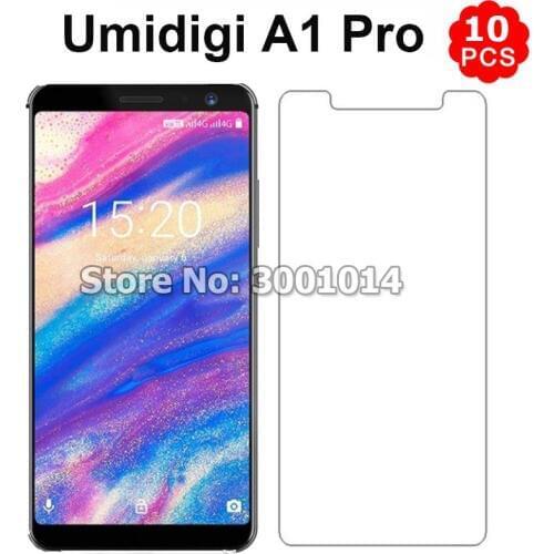 10Pcs UMIDIGI A1 PRO Tempered Glass High Quality LCD Smartphone Case Funda Glass Film for UMIDIGI A1 PRO 5.5 Screen Protector