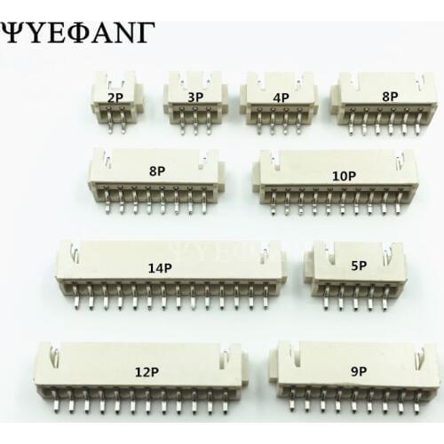 10pcs XH2.54 SMD SMT Right Angle connector 2.54MM PITCH MALE pin header 2P/3P/4P/5P/6P/8P/ FOR PCB BOARD LED strip connector