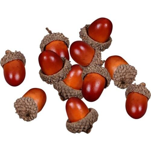 20pcs 3cm Foam Pine Cones Mini Artificial Fake Foam Fruit And Vegetables Berries Flowers Wedding Christmas Tree Decoration(Light