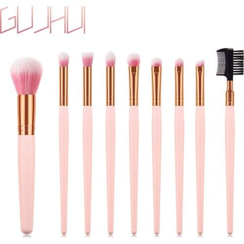 9pcs/lot Makeup Brush Set For Eyeshadow Blending Eyelash Eyeliner Double Head Eyebrow Brushes Beauty Eye Make Up Tools