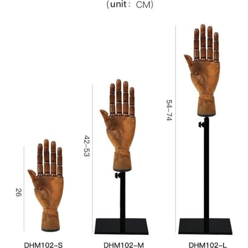 Store Table Display Furniture Shop Window Display Props Desk Ornaments Decorations Artiwork Wood Hand Model Jewelry Wallet Rack