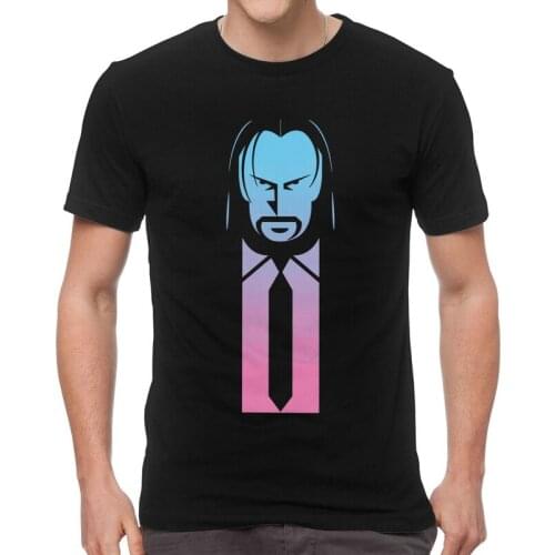 John Wick Art T Shirt Men Short Sleeve Cotton T-shirt Keanu Reeves Tee Tops Streetwear Tshirt Gift