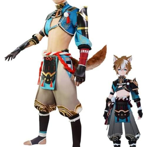 Game Genshin Impact Gorou Cosplay Costume Halloween Party Uniforms Battle Suit Full Set Role Play Clothing S-2XL