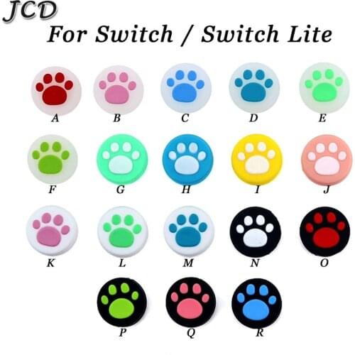 JCD 4PCS Cat Paw Claw Silicone Analog Thumb Grips Cover for Nintend Switch NS Joy Con Stick Caps for Switch Lite Controller