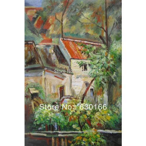 Handpainted Oil Canvas Painting - House of Piere La Croix by Paul Cezanne Original Quality Paintings Vertical