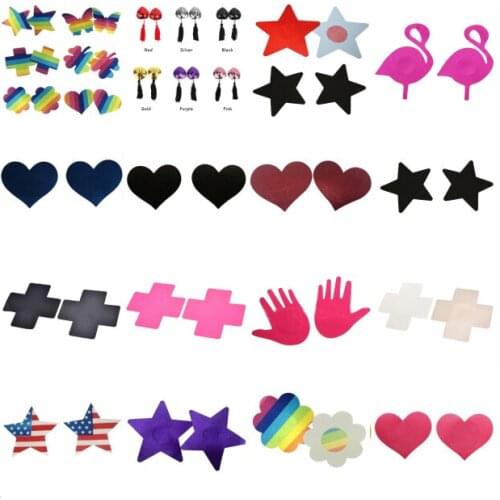 25 style Cool Self-Adhesive Cloth Breast Nipple Cover Bra Pasties Pad Cross Shape Sexy Women Paste Breast Stickers